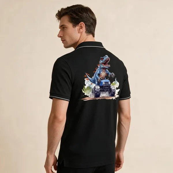 Black_Cotton_Blend_Graphic_Polo_T-Shirt_For_Unisex