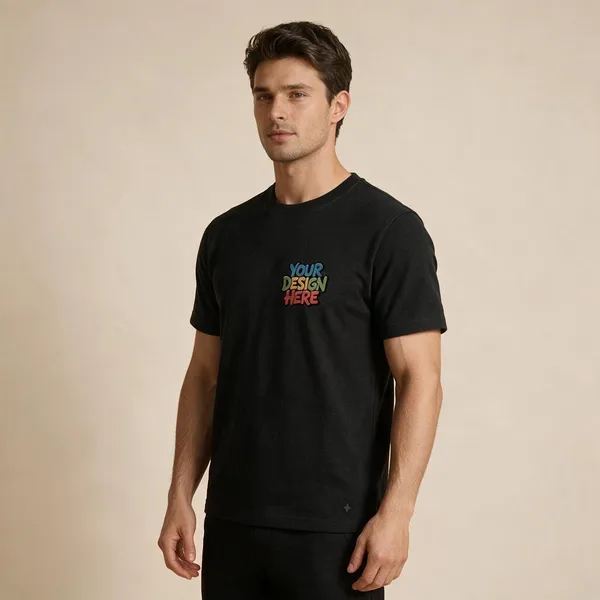 Black_Cotton_Blend_Regular_Fit_Graphic_T-Shirt_For_Unisex