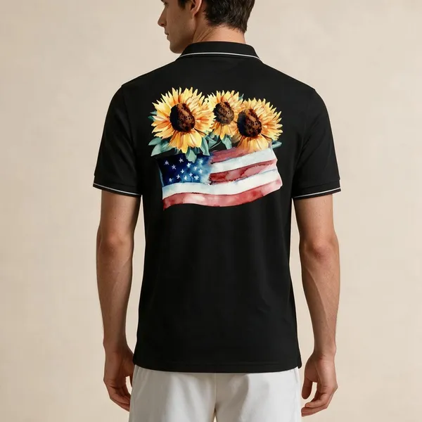 Black_Cotton_Blend_Regular_Fit_Sunflower_Flag_Graphic_Polo_T-Shirt_For_Unisex