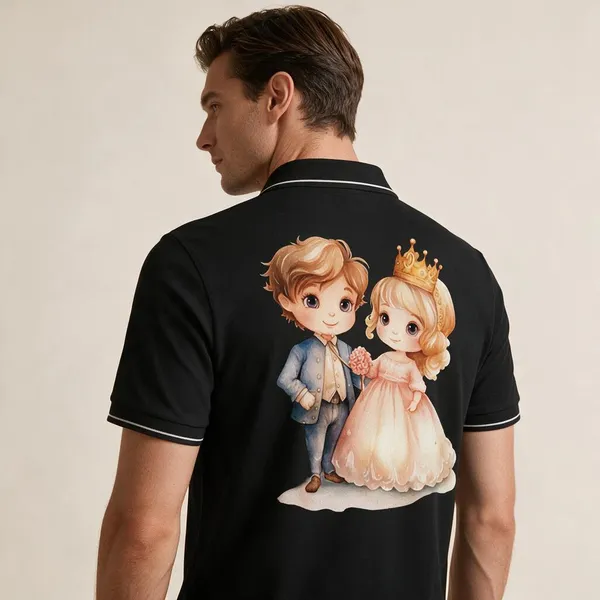 Black_Cotton_Blend_Regular_Fit_Prince_Princess_Graphic_Polo_T-Shirt_For_Kids