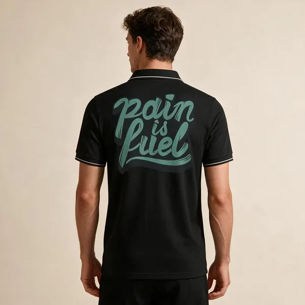 Black_Cotton_Blend_Slogan_Graphic_Polo_T-Shirt_For_Unisex