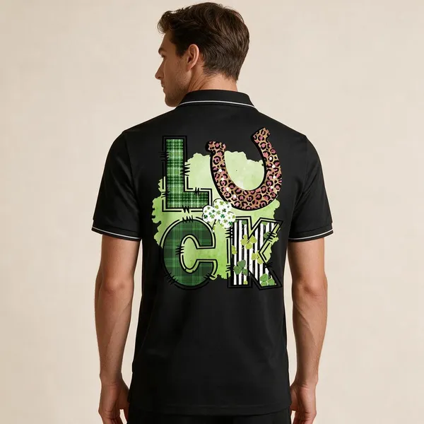 Black_Cotton_Blend_Multicolour_Graphic_Polo_T-Shirt_For_Unisex