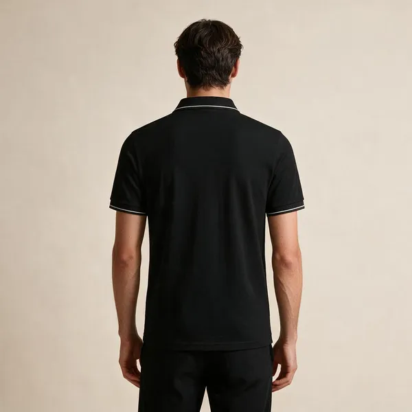 Black_Cotton_Blend_Regular_Fit_Solid_Polo_T-Shirt_For_Unisex