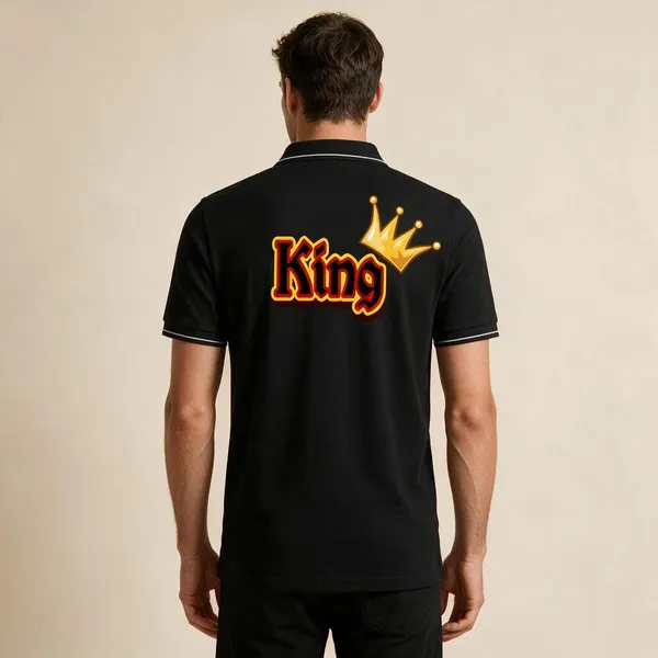 Black_Cotton_Blend_Regular_Fit_King_Crown_Graphic_Polo_T-Shirt_For_Unisex