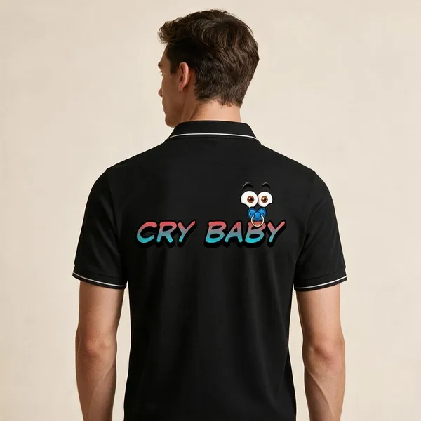 Black_Cotton_Blend_Regular_Fit_Cry_Baby_Graphic_Polo_T-Shirt_For_Unisex