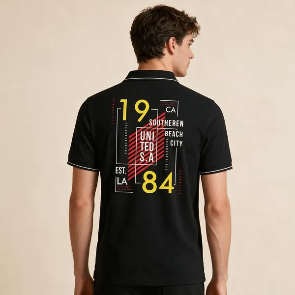 Black_Cotton_Blend_Graphic_Print_Polo_T-Shirt_For_Unisex