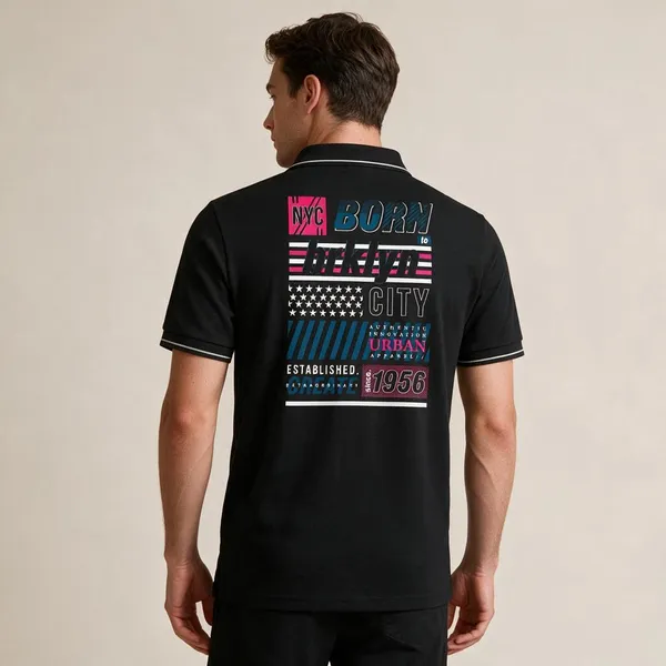 Black_Cotton_Blend_Graphic_Print_Polo_T-Shirt_For_Unisex