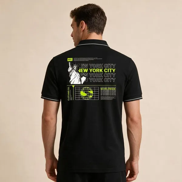 Black_Cotton_Blend_Graphic_Print_Polo_T-Shirt_For_Unisex