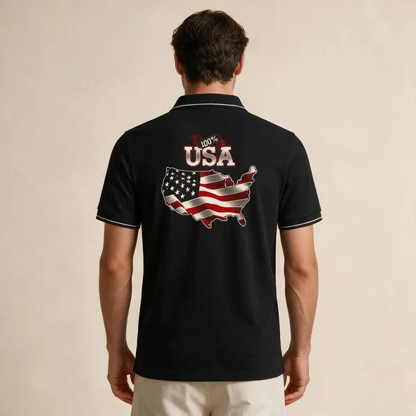 Black_Cotton_Blend_Graphic_Print_Polo_T-Shirt_For_Unisex
