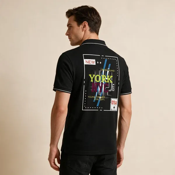 Black_Cotton_Blend_Graphic_Print_Polo_T-Shirt_For_Unisex