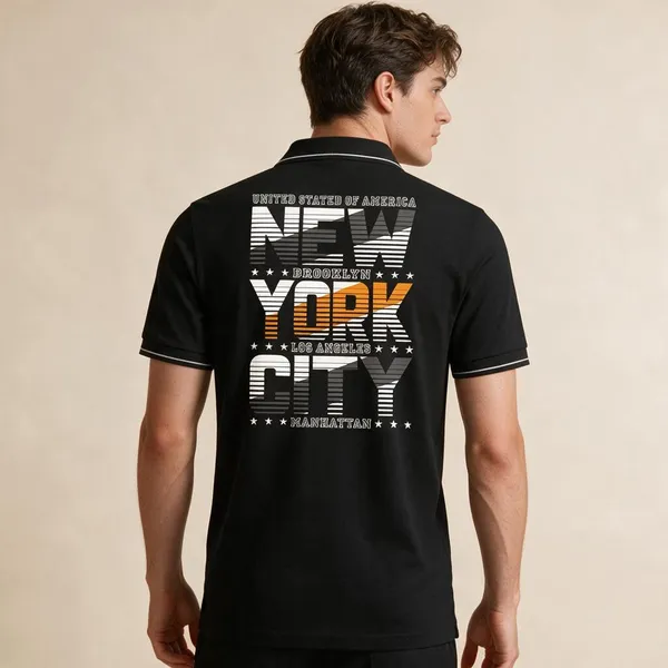 Black_Cotton_Blend_Graphic_Print_Polo_T-Shirt_For_Unisex