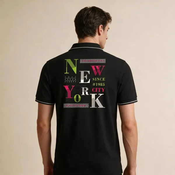 Black_Cotton_Blend_Casual_Fit_Nyc_Graphic_Polo_T-Shirt_For_Unisex