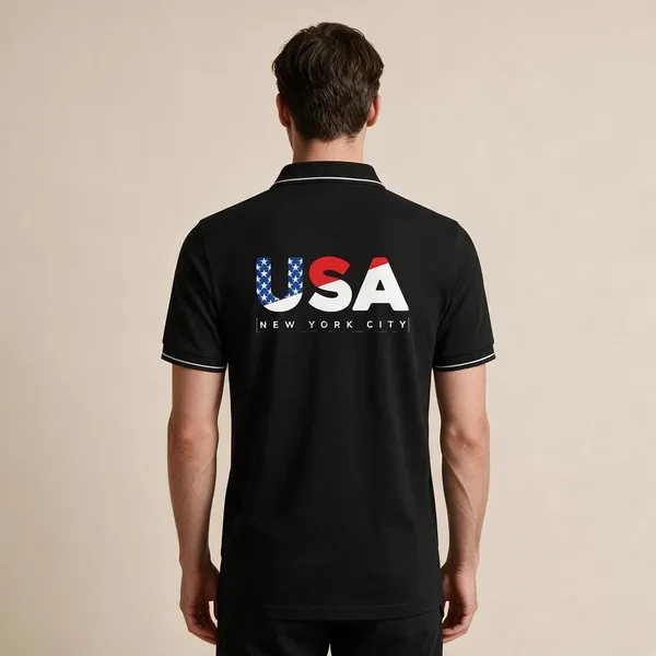 Black_Cotton_Blend_Regular_Fit_Graphic_Polo_T-Shirt_For_Unisex