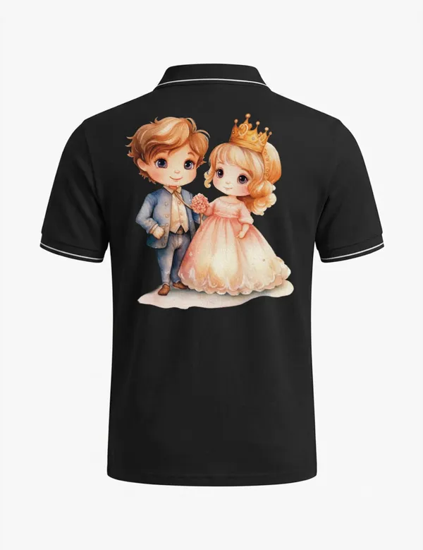 Black_Cotton_Blend_Regular_Fit_Prince_Princess_Graphic_Polo_T-Shirt_For_Kids