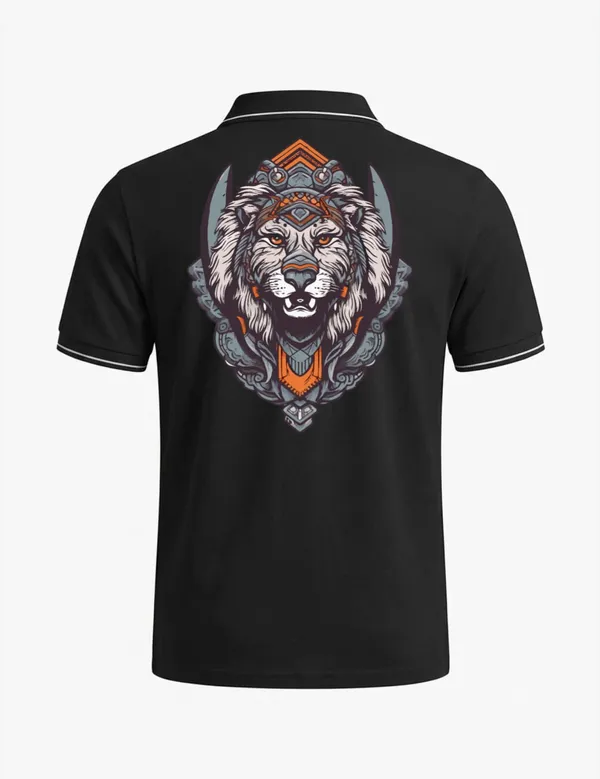 Black_Cotton_Blend_Graphic_Polo_T-Shirt_For_Unisex