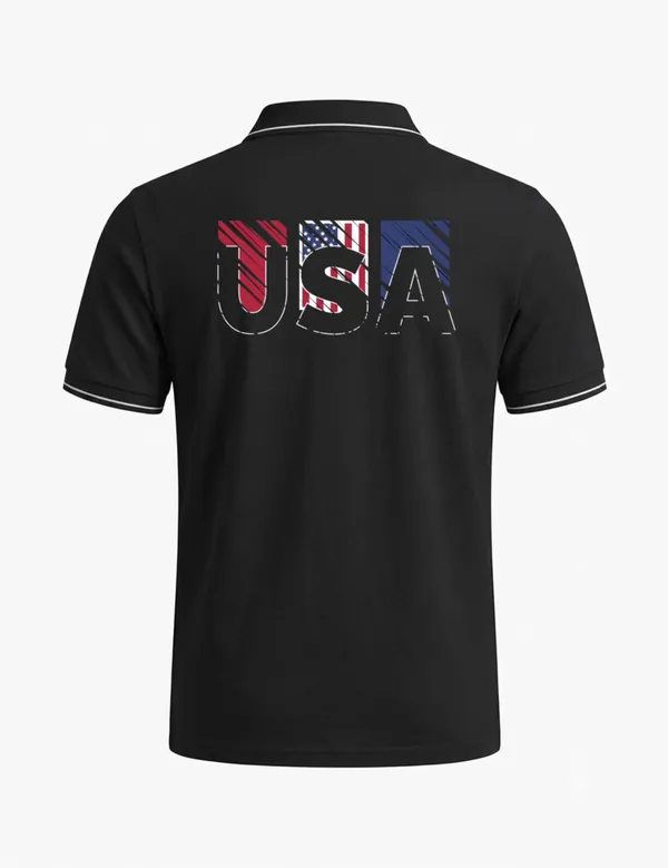 Black_Cotton_Blend_Relaxed_USA_Graphic_Polo_T-Shirt_For_Unisex