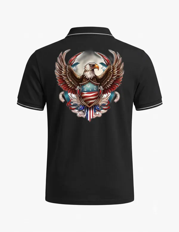 Black_Cotton-Polyester_Regular_Fit_Eagle_Shield_Graphic_Polo_T-Shirt_For_Unisex