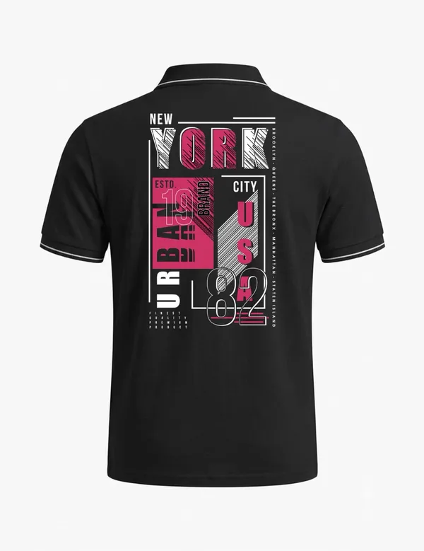 Black_Cotton_Blend_Regular_Fit_Geometric_Printed_Polo_T-Shirt_For_Unisex