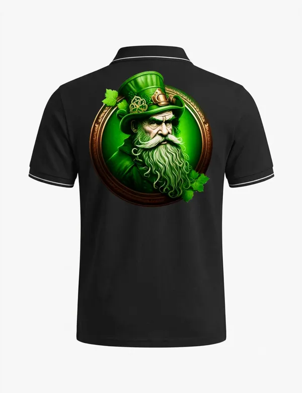 Black_Cotton_Blend_Graphic_Polo_T-Shirt_For_Unisex