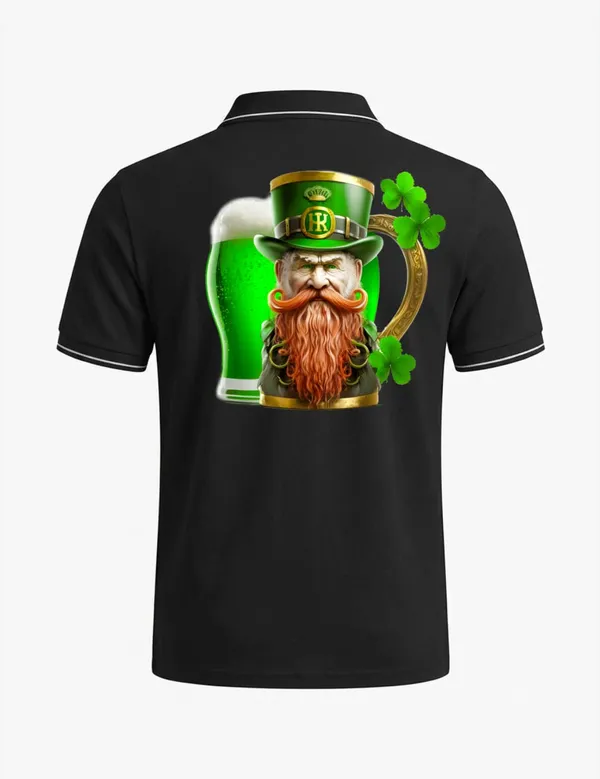 Black_Cotton_Blend_Festive_Graphic_Polo_T-Shirt_For_Unisex
