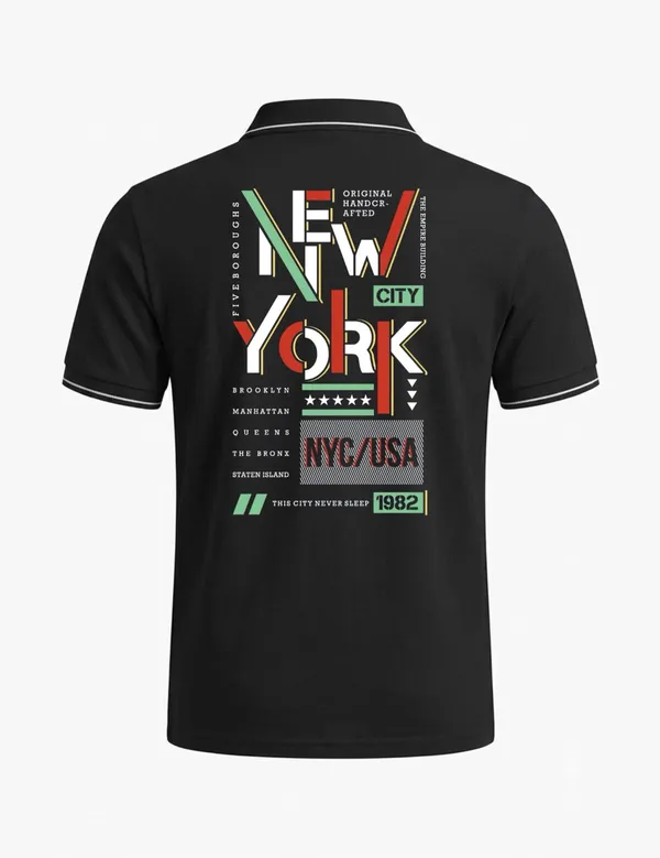 Black_Cotton_Blend_New_York_Graphic_Regular_Fit_Polo_T-Shirt_For_Unisex