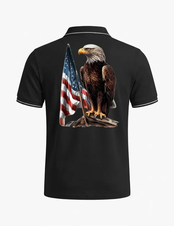 Black_Cotton_Blend_Graphic_Polo_T-Shirt_For_Unisex