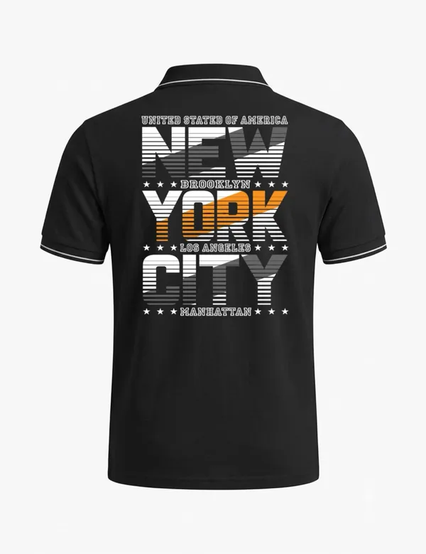 Black_Cotton_Blend_Graphic_Polo_T-Shirt_For_Unisex