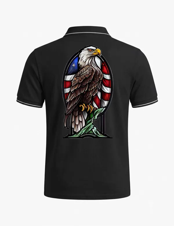 Black_Cotton_Blend_Printed_Polo_T-Shirt_For_Unisex