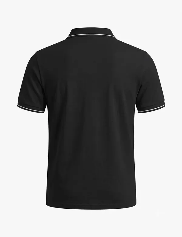 Black_Cotton_Blend_Regular_Fit_Solid_Polo_T-Shirt_For_Unisex