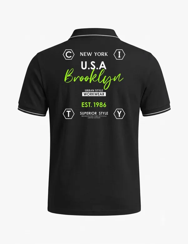 Black_Cotton_Blend_Regular_Fit_Graphic_Polo_T-Shirt_For_Unisex