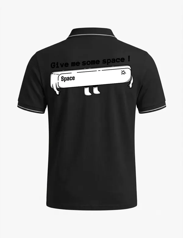 Black_Cotton_Blend_Space_Graphic_Polo_T-Shirt_For_Unisex