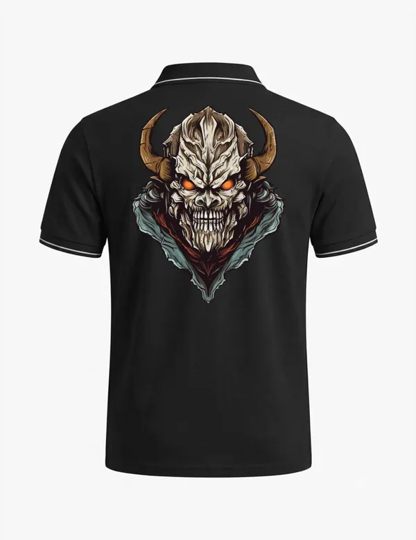 Black_Cotton-Polyester_Graphic_Polo_T-Shirt_For_Unisex