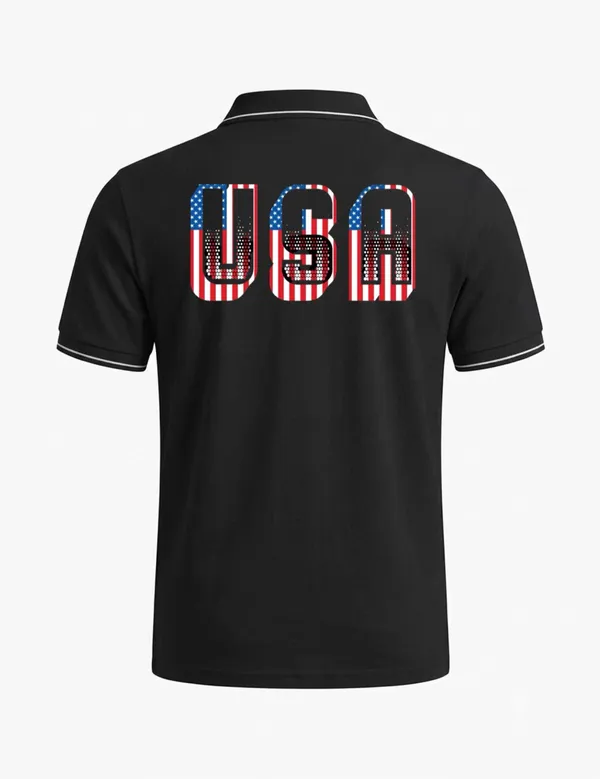 Black_Cotton_Blend_Graphic_Polo_T-Shirt_For_Unisex