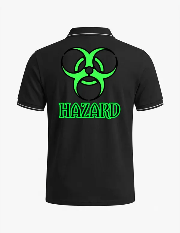 Black_Cotton_Blend_Neon_Hazard_Graphic_Polo_T-Shirt_For_Unisex