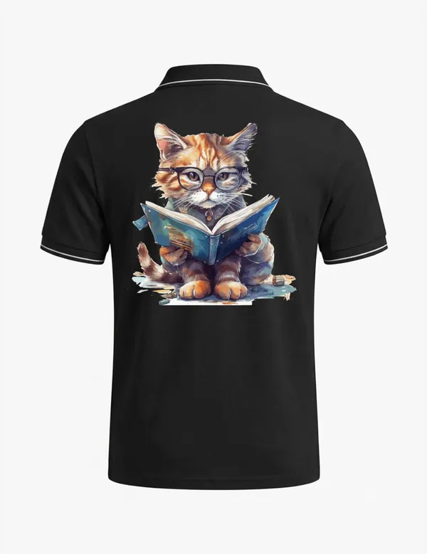 Black_Cotton_Blend_Graphic_Polo_T-Shirt_For_Unisex