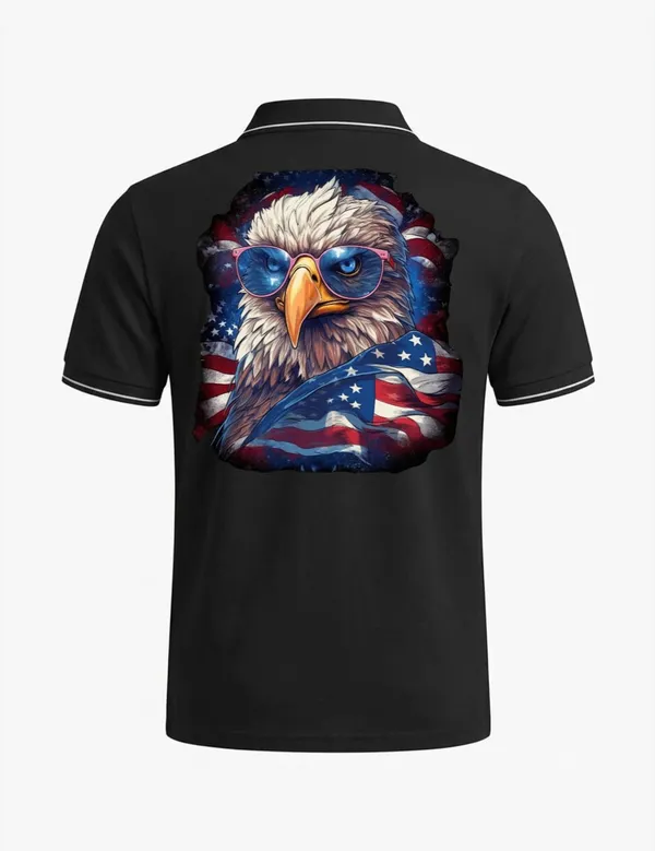Black_Cotton_Blend_Graphic_Polo_T-Shirt_For_Unisex