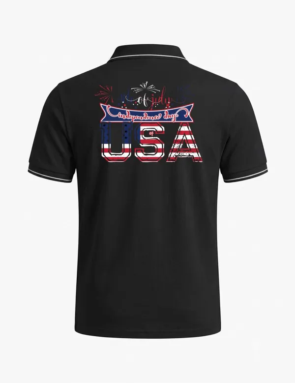 Black_Cotton_Blend_Independence_Day_Graphic_Polo_T-Shirt_For_Unisex