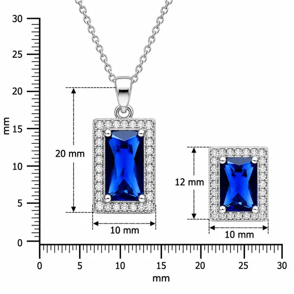 Silver_Tone_Blue_Stone_Necklace_And_Earring_Set_for_Women