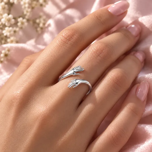 Silver_925_Hand_Motif_Open_Ring_for_Women