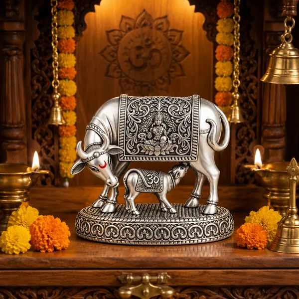 Silver-Tone_Traditional_Kamdhenu_Lakshmi_Idol