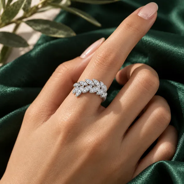 Silver-Tone_Leaf_Design_Ring_for_Women