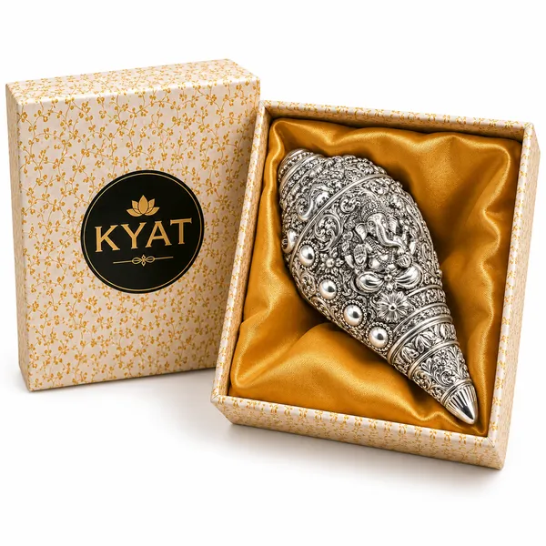 Silver-Tone_Ornate_Ganesha_Decorative_Conch_Shell