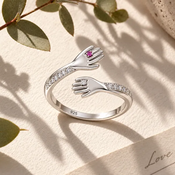 Silver-Tone_Adjustable_Hand_Design_Ring_for_Women