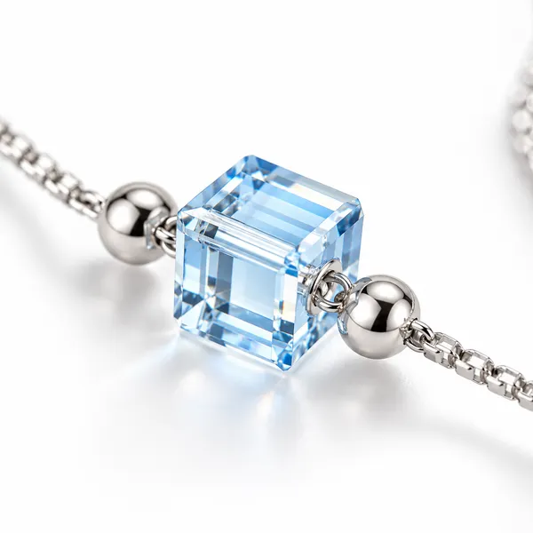 Silver_925_Blue_Cube_Beaded_Bracelet_for_All