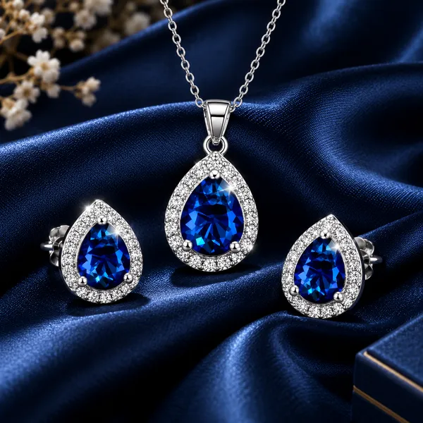 Blue_Stone_Teardrop_Necklace_And_Earrings_Set_for_Women