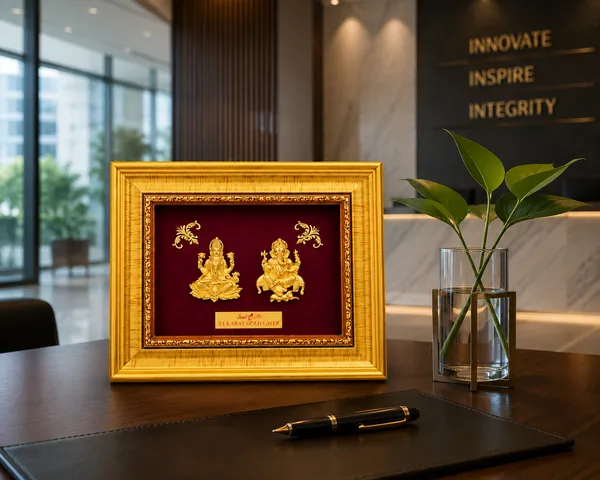 Gold_Layer_Traditional_Lakshmi_Ganesha_Framed_Idol_Set