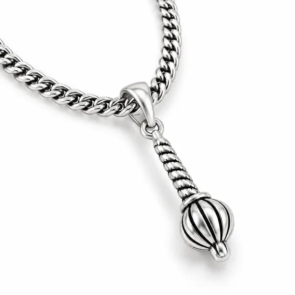 Silver_Tone_Link_Chain_Pendant_Necklace_for_Women