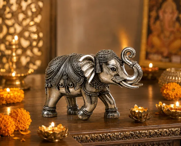 Silver-Tone_Ornate_Elephant_Decorative_Figurine