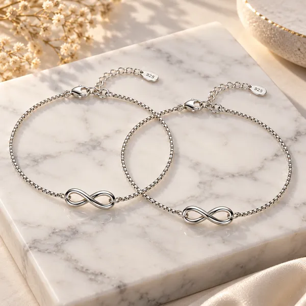Silver_925_Infinity_Bracelet_Pair_For_Women