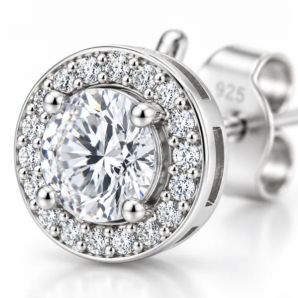 925_Silver_Round_Halo_Stud_Earrings